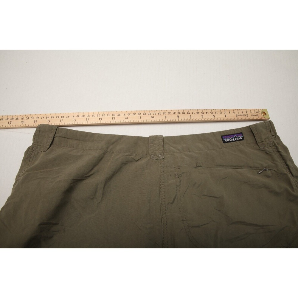 Patagonia Shorts Men Extra Large Green Nylon Flat Front 7" Inseam - Picture 6 of 10